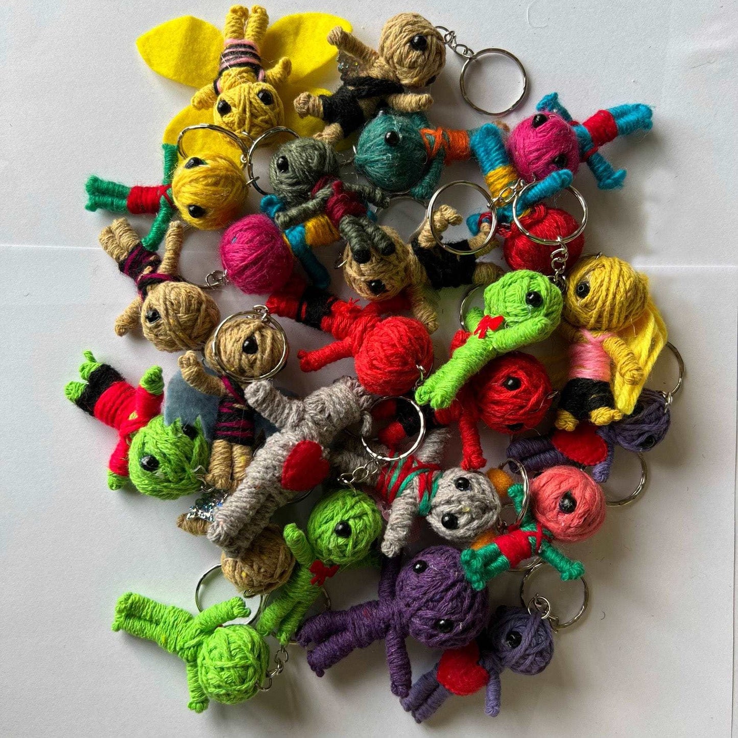 12 X Voodoo Doll Keyrings Keychains Keyring Keychain Birthday Party Bag Fillers