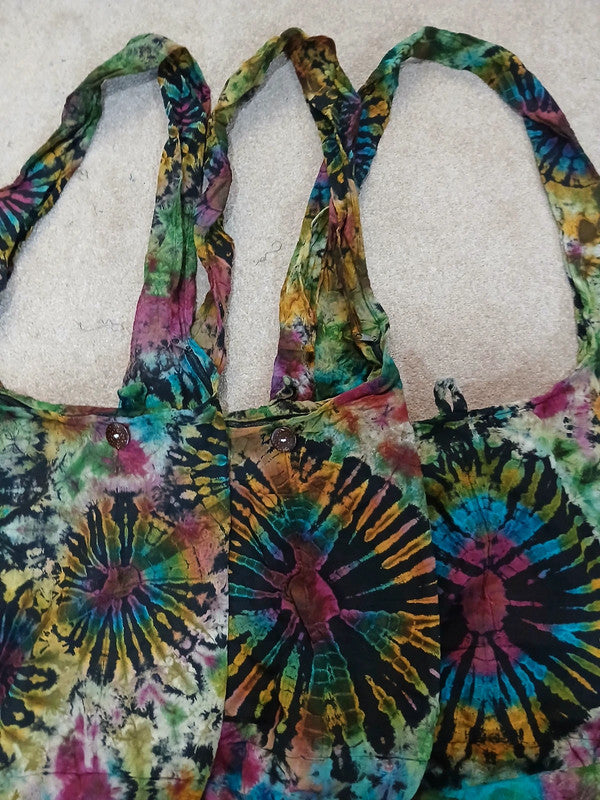 Unique Tie Dye Sling Bag Shoulder Messenger Crossbody Hobo Boho Hippie Handbag