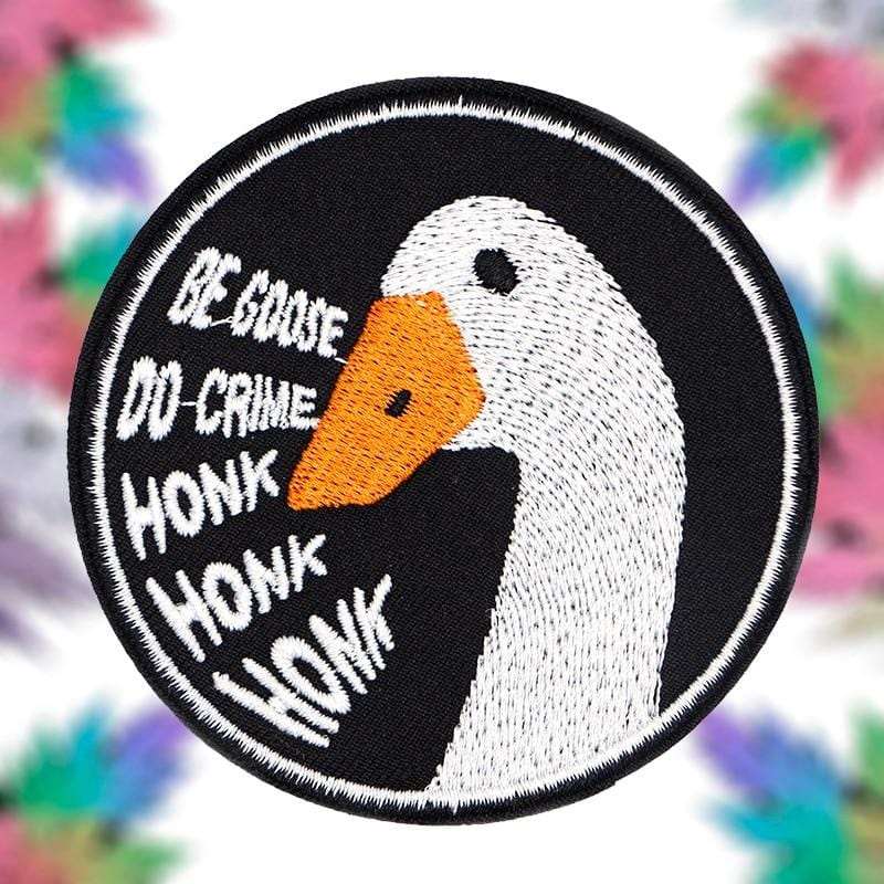 2 Quantity Of Be Goose Do Crime Iron On Patch Sew On Patch Animal Video Game Embroidered Badge Embroidery Applique Motif