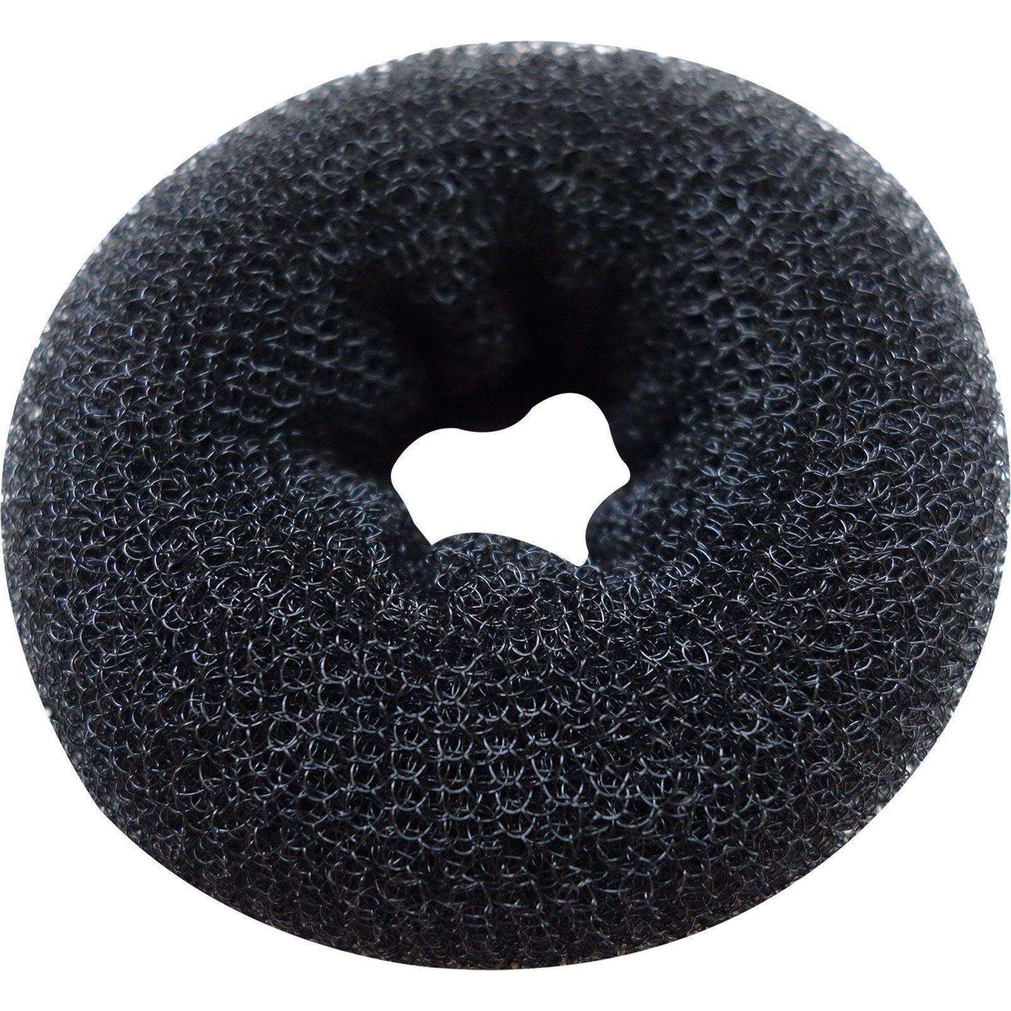 2 X Medium Black Hair Bun Donut Style Ring Girls Kids Doughnut Style Accessories