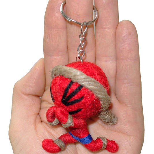 2 X Muay Thai Boxing String Voodoo Doll Boxer Keyrings Keychains Hand Bag Charms