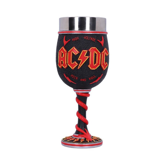 AC/DC High Voltage Rock and Roll Goblet Lighting Horns Wine Glass