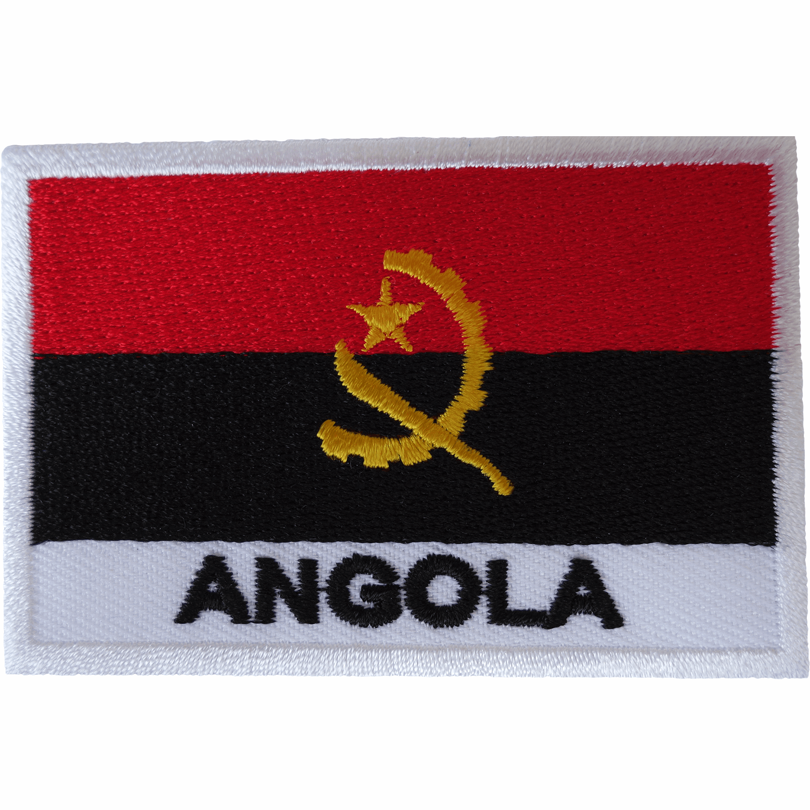 Angola Flag Iron On Patch Sew On Clothes South Africa African Embroidered Badge