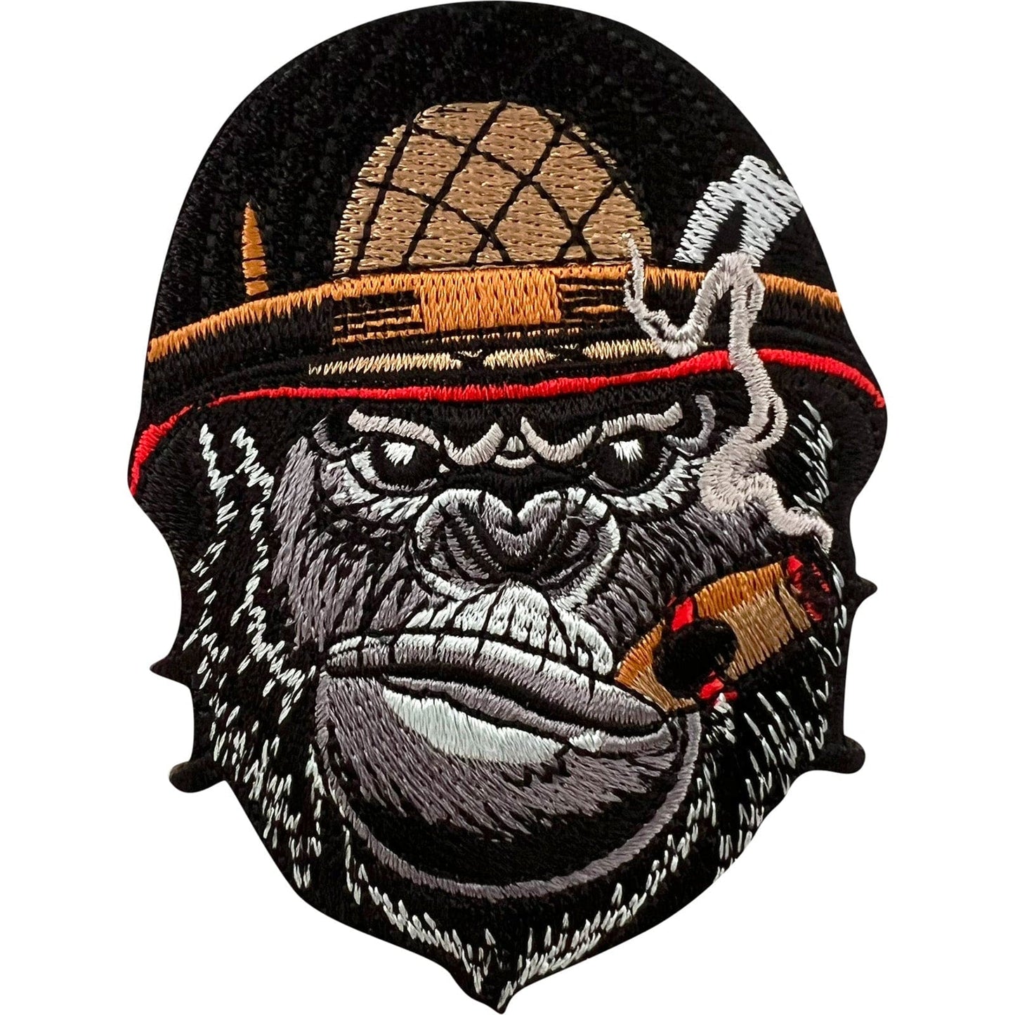 Army Gorilla Smoking Cigar Patch Iron Sew On Clothes Military Embroidered Badge