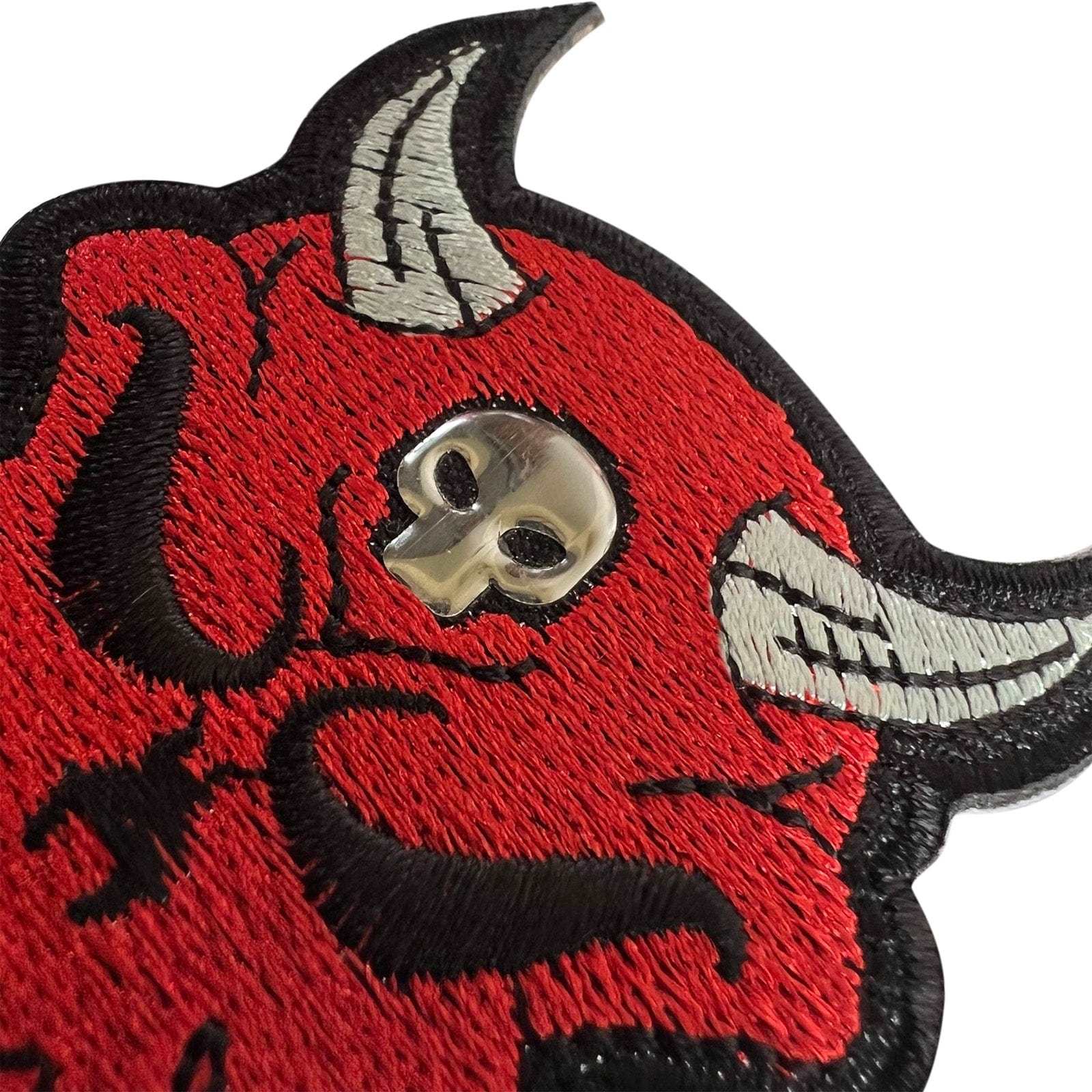 Beaded Devil Patch Iron Sew On Clothes Bag T Shirt Jeans Hat Embroidered Badge