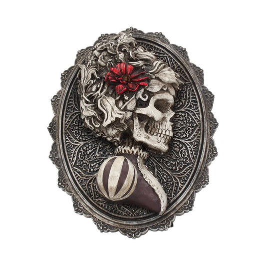 Beautiful Female Skeleton Plaque Day of the Dead Valentine Wall Hanging