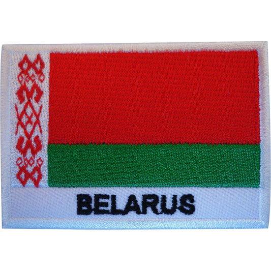 Belarus Flag Patch Iron On Sew On Badge Clothes Bag Embroidered Applique Motif