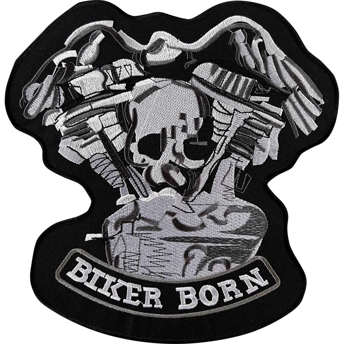 Big Large Biker Born Patch Iron Sew On Clothes Jacket Motorcycle Motorbike Badge