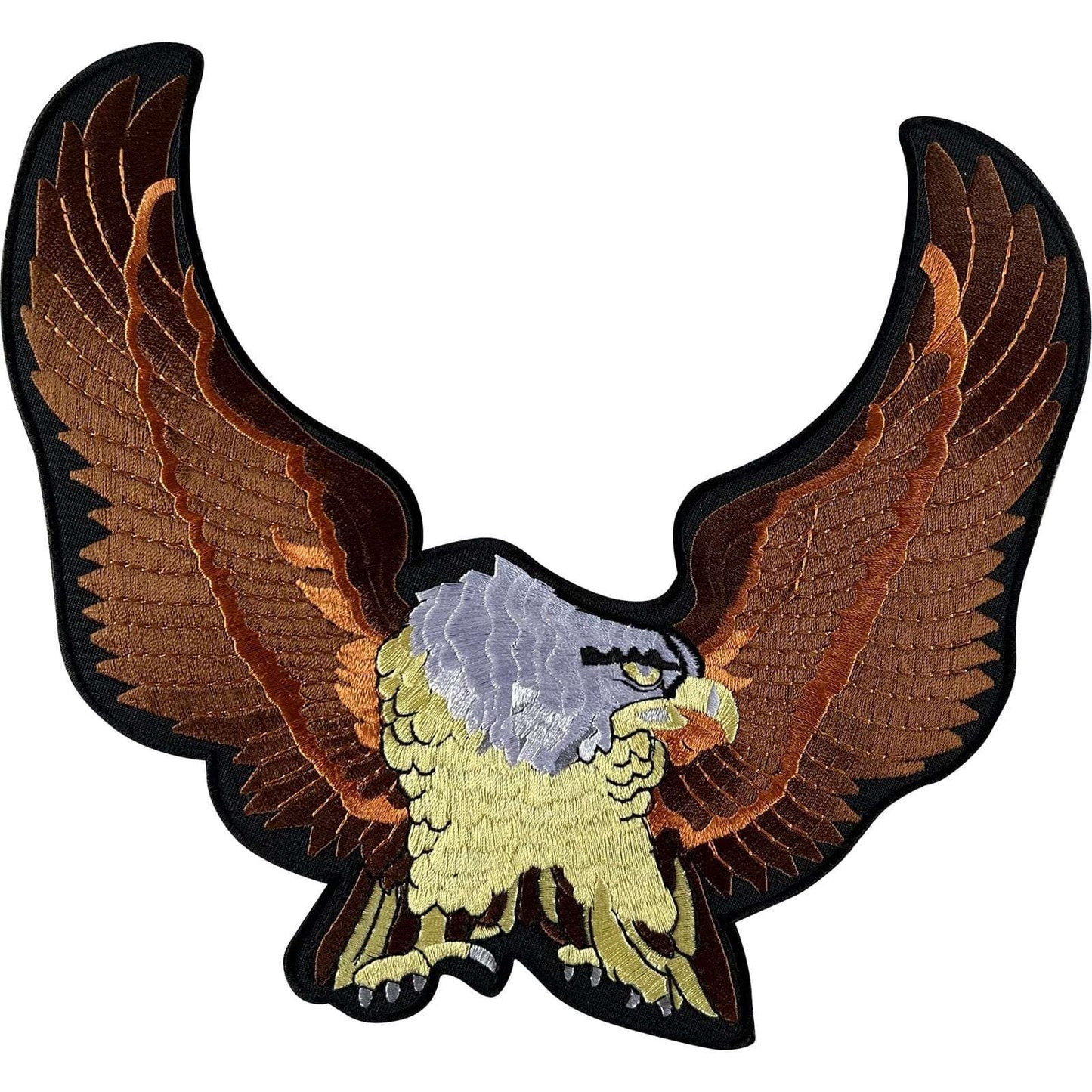 Big Large Eagle Iron Sew On Patch Motorbike Denim Jacket Bird Embroidered Badge