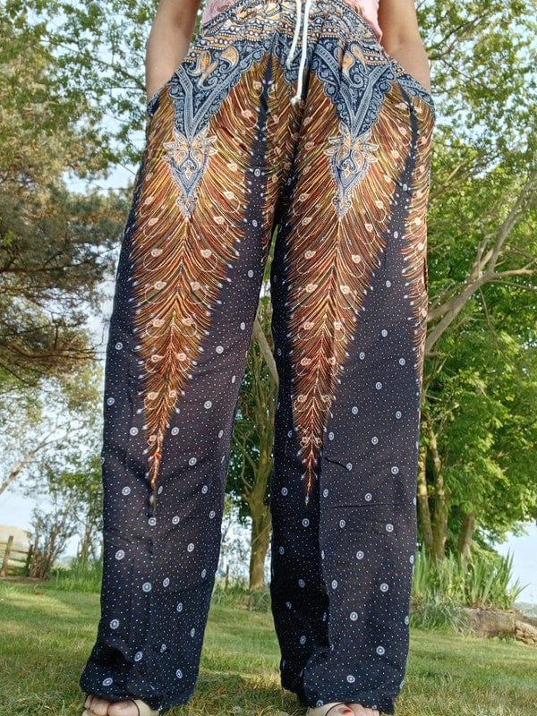 Black Brown Harem Pants Hippie Summer Holiday Yoga Trousers Mens Womens Ladies