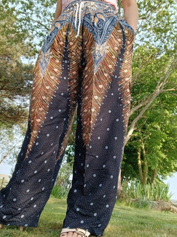 Black Brown Harem Pants Hippie Summer Holiday Yoga Trousers Mens Womens Ladies