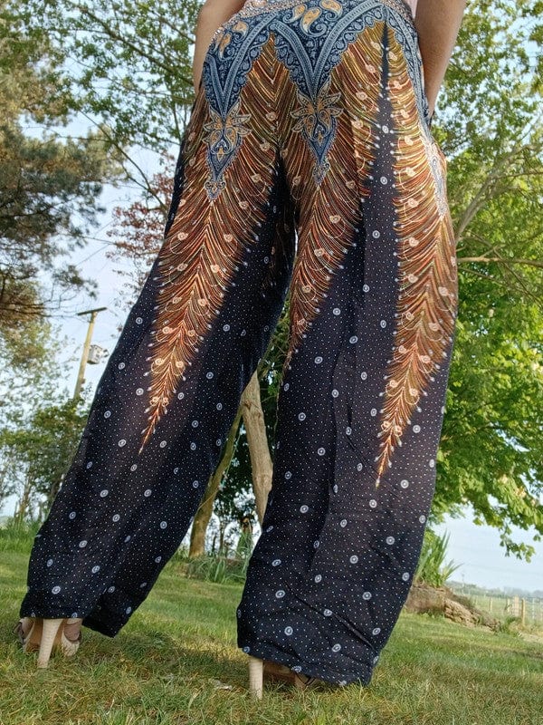 Black Brown Harem Pants Hippie Summer Holiday Yoga Trousers Mens Womens Ladies