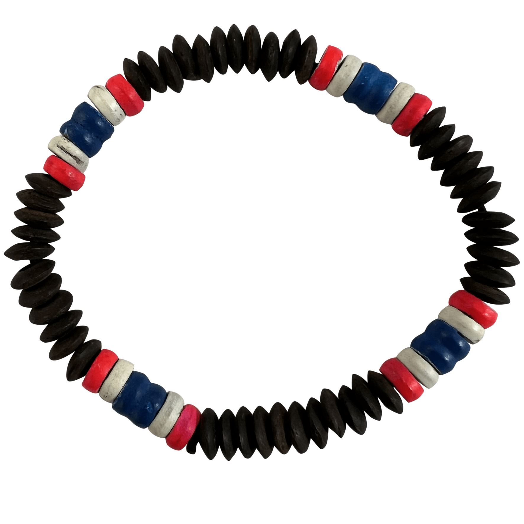 Black Brown Neon Wood Bead Bracelet Wristband Bangle Mens Womens Boys Jewellery