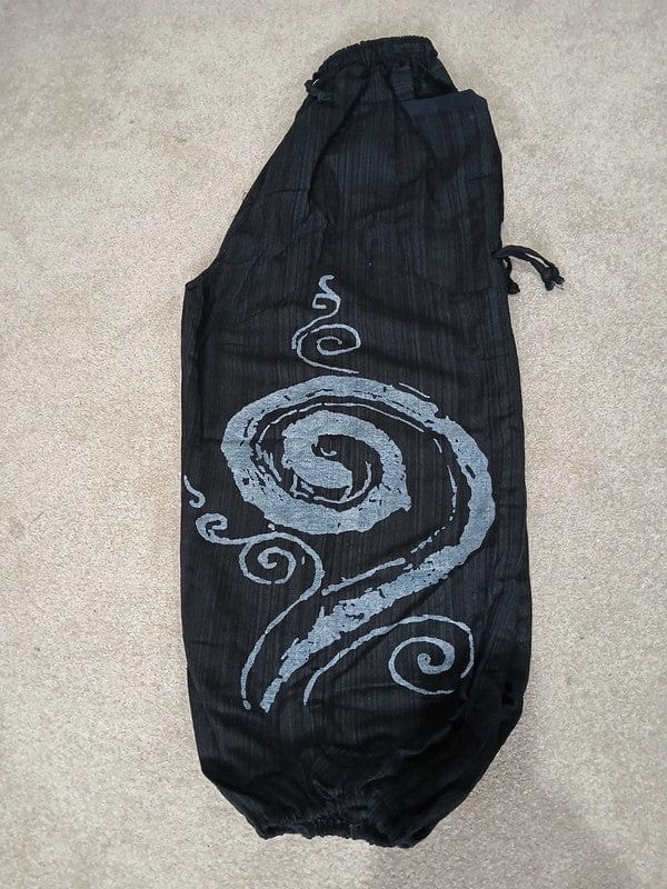 Black Harem Pants Genie Bohemian Baggy Gypsy Aladdin Hippie Trousers One Size