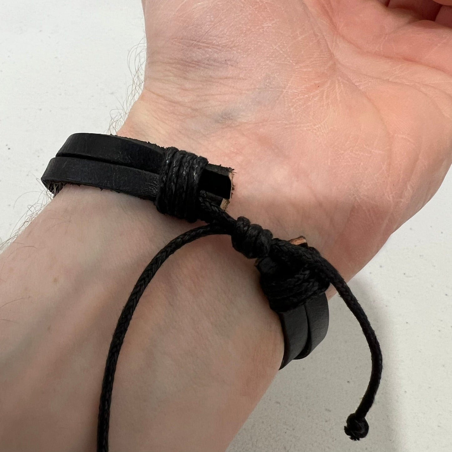 Black Leather Ship Wheel Bracelet Wristband Bangle Mens Boys Pirate Jewellery