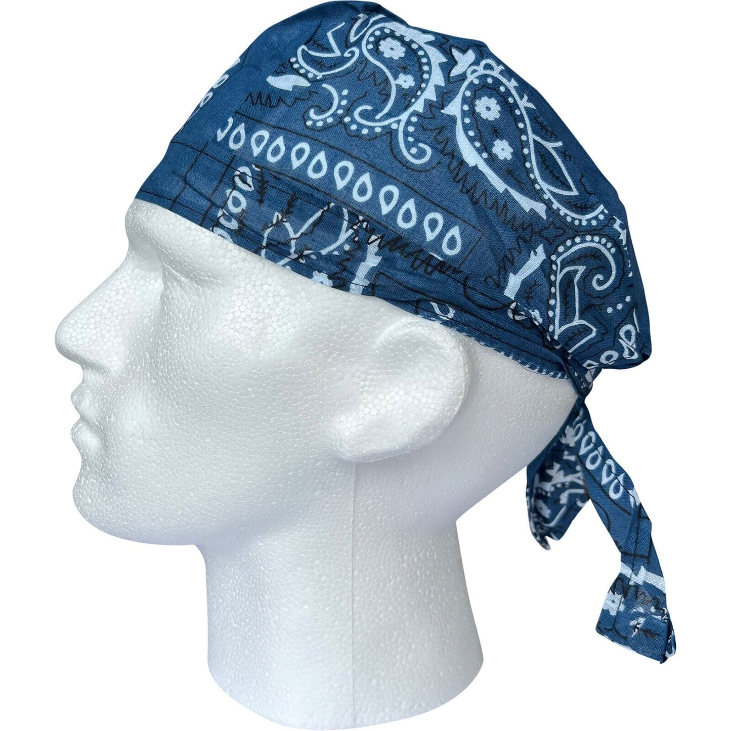 Blue Green Bandana Zandana Hairband Headband Headscarf Durag Hair Band Hat Cap