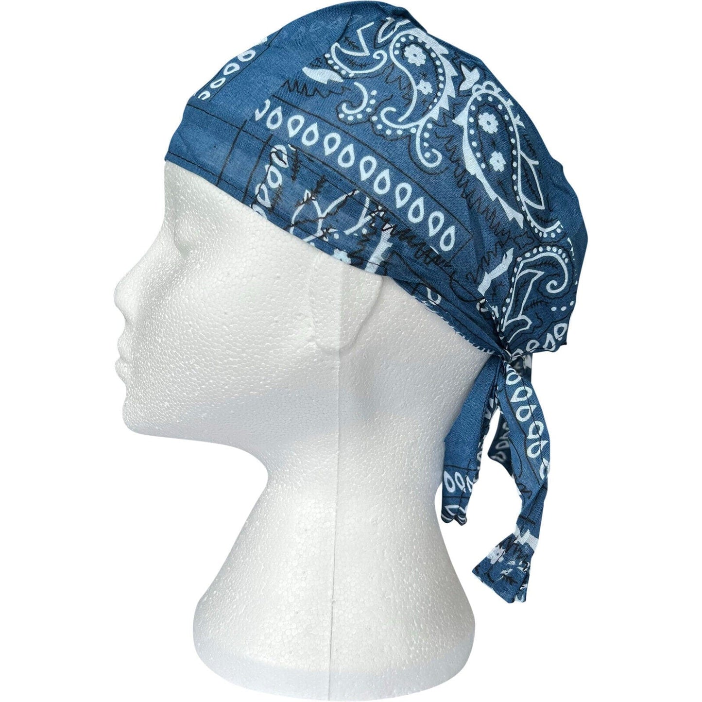 Blue Green Bandana Zandana Hairband Headband Headscarf Durag Hair Band Hat Cap