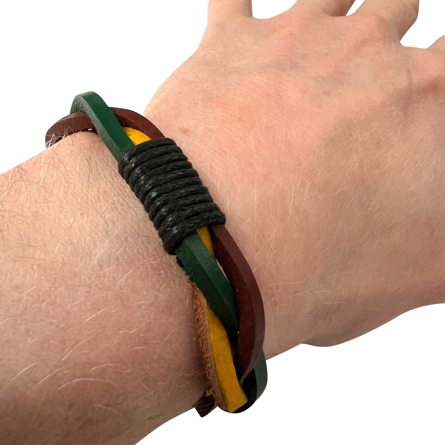 Braided Leather Bracelet Wristband Plaited Woven Bangle Mens Womens Jewellery