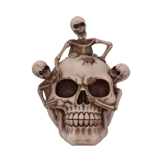 Breaking Free Skeleton Emerging from Skull Ornament 17.7cm