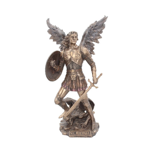 Bronzed Archangel Michael Religious Figurine 33cm