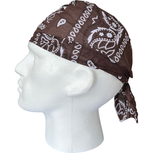 Brown Bandana Zandana Hairband Headband Headscarf Durag Hair Band Chef Hat Cap