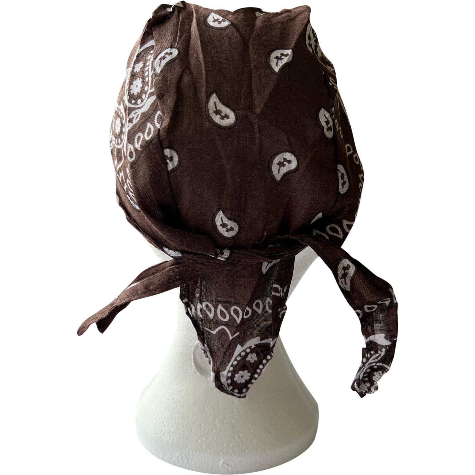 Brown Bandana Zandana Hairband Headband Headscarf Durag Hair Band Chef Hat Cap