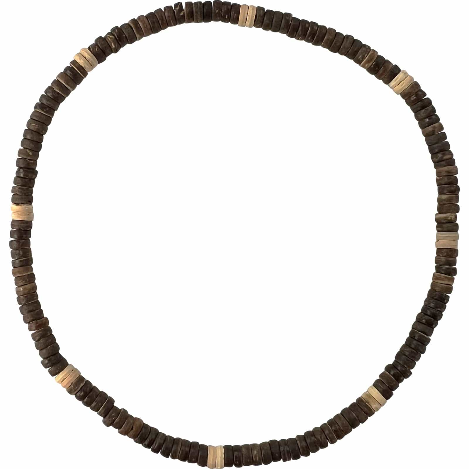 Brown Coconut Wood Beaded Necklace Chain Mens Womens Wooden Handmade Jewellery