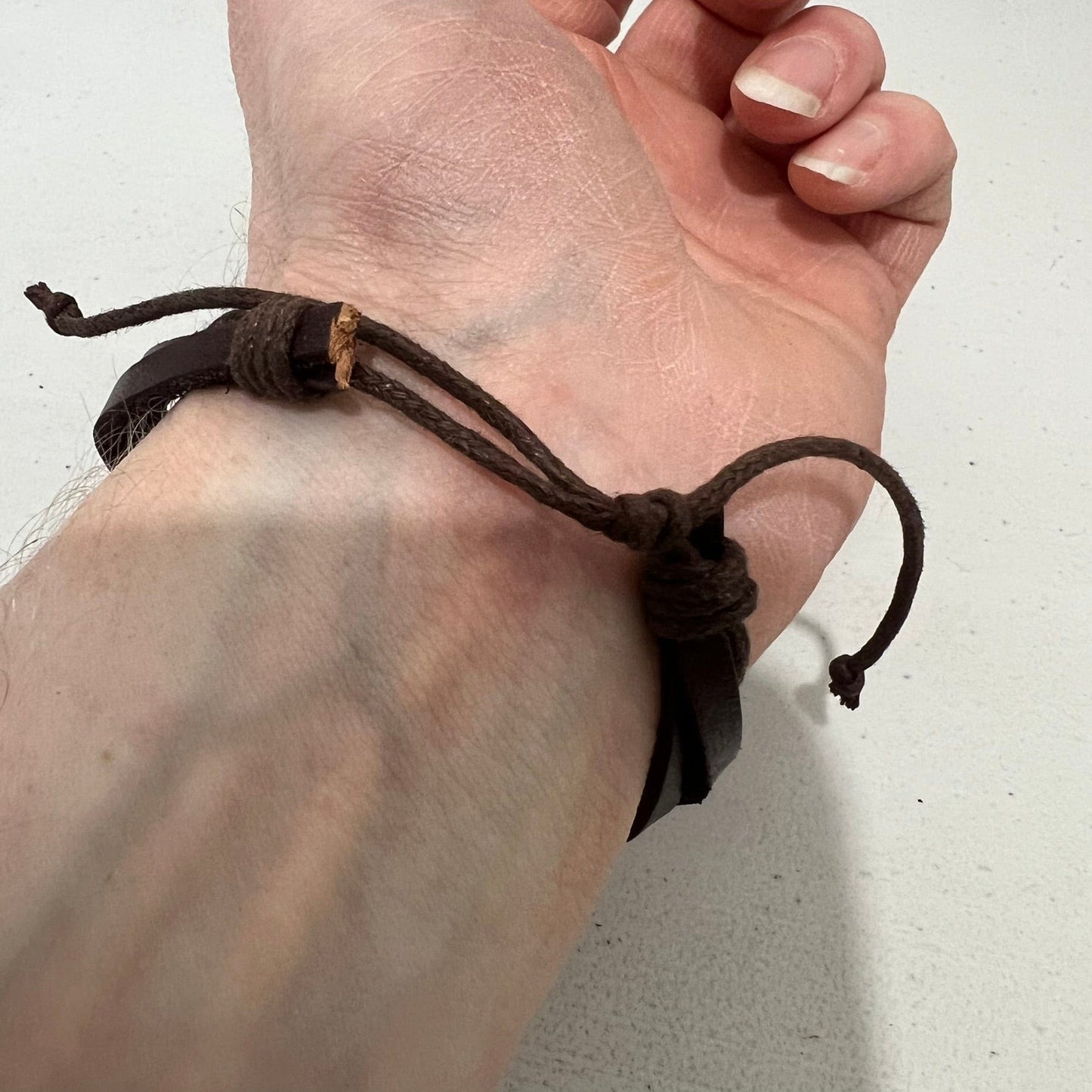 Brown Leather Ship Wheel Bracelet Wristband Bangle Mens Boys Pirate Jewellery