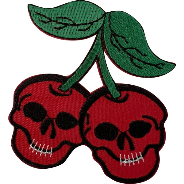 Cherry Skull Patch Iron Sew On Jeans Sweater Coat Dress Skirt Embroidered Badge