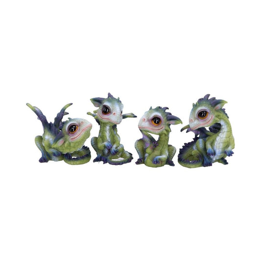 Curious Hatchlings Small Set of Four Dragon Infant Ornaments