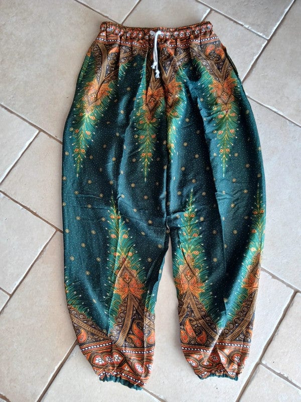Dark Green Harem Pants Hippie Baggy Trousers Fits Small Medium Large Extra Large