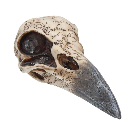 Edgar's Raven Skull Figurine Edgar Allen Poe Ornament