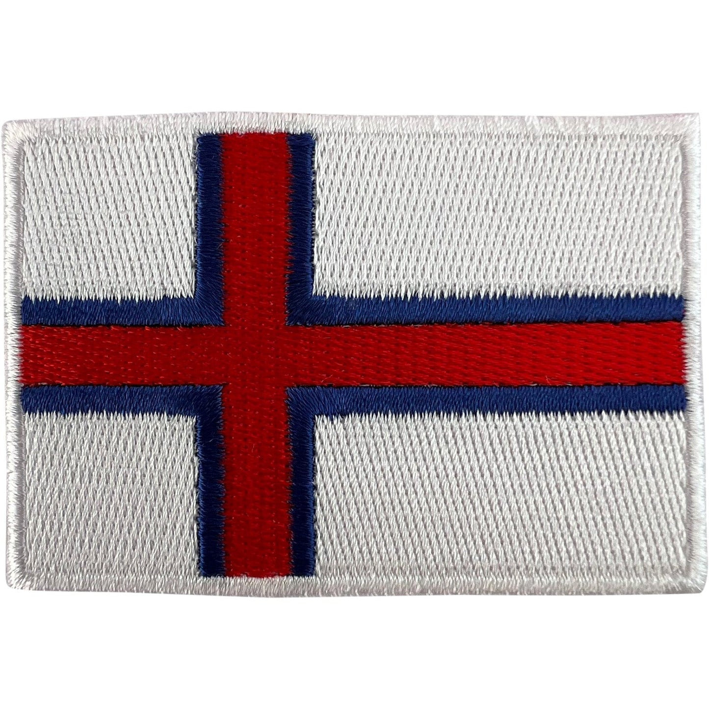 Faroe Islands Flag Patch Iron Sew On Clothes Bag Jacket Nordic Embroidered Badge