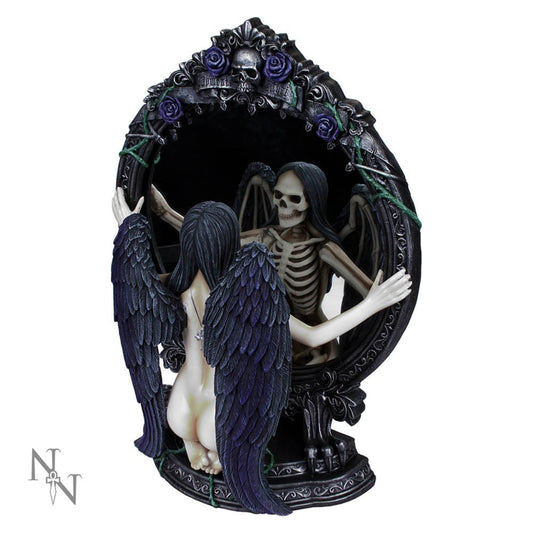 Fates Reflection Gothic Mirror Female Skeleton Ornament