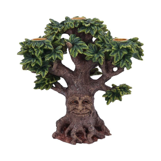 Forest Flame Tree Spirit Green Man Candle Holder Ornament