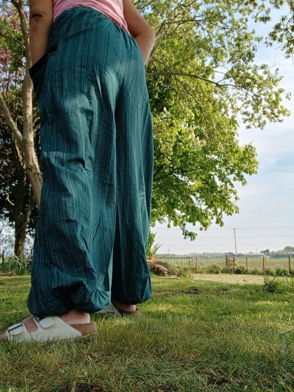Green Harem Pants Wide Leg Genie Baggy Aladdin Gypsy Yoga Hippy Trousers Clothes