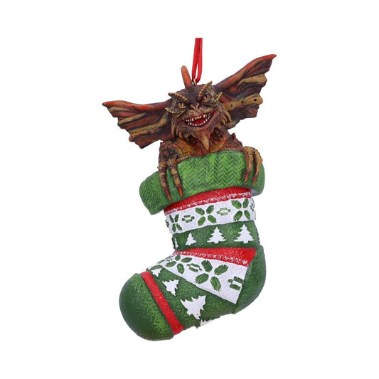 Gremlins Mohawk in Stocking Hanging Festive Decorative Ornament