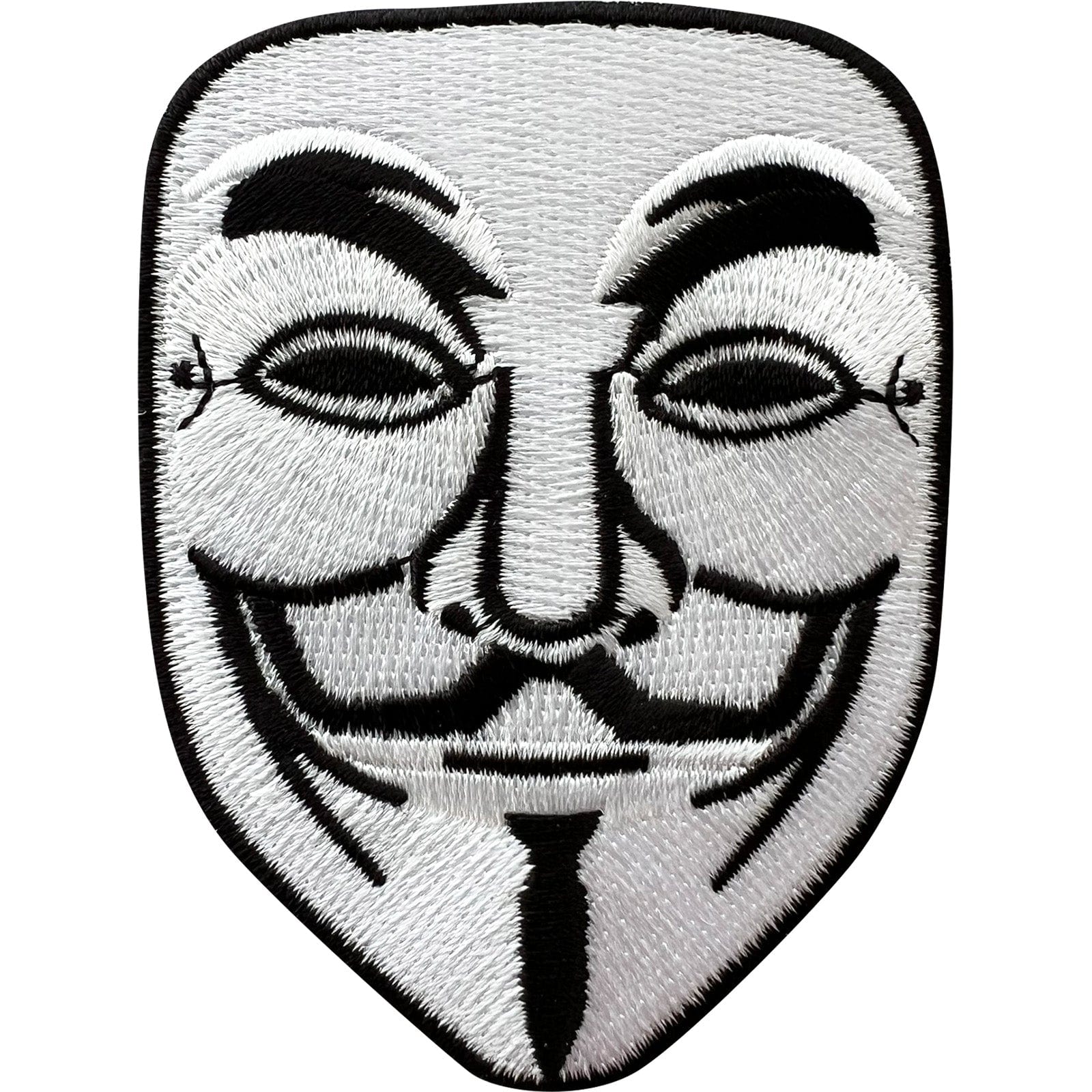 Guy Fawkes Mask Iron On Patch Anonymous Hacker V For Vendetta Embroidered Badge