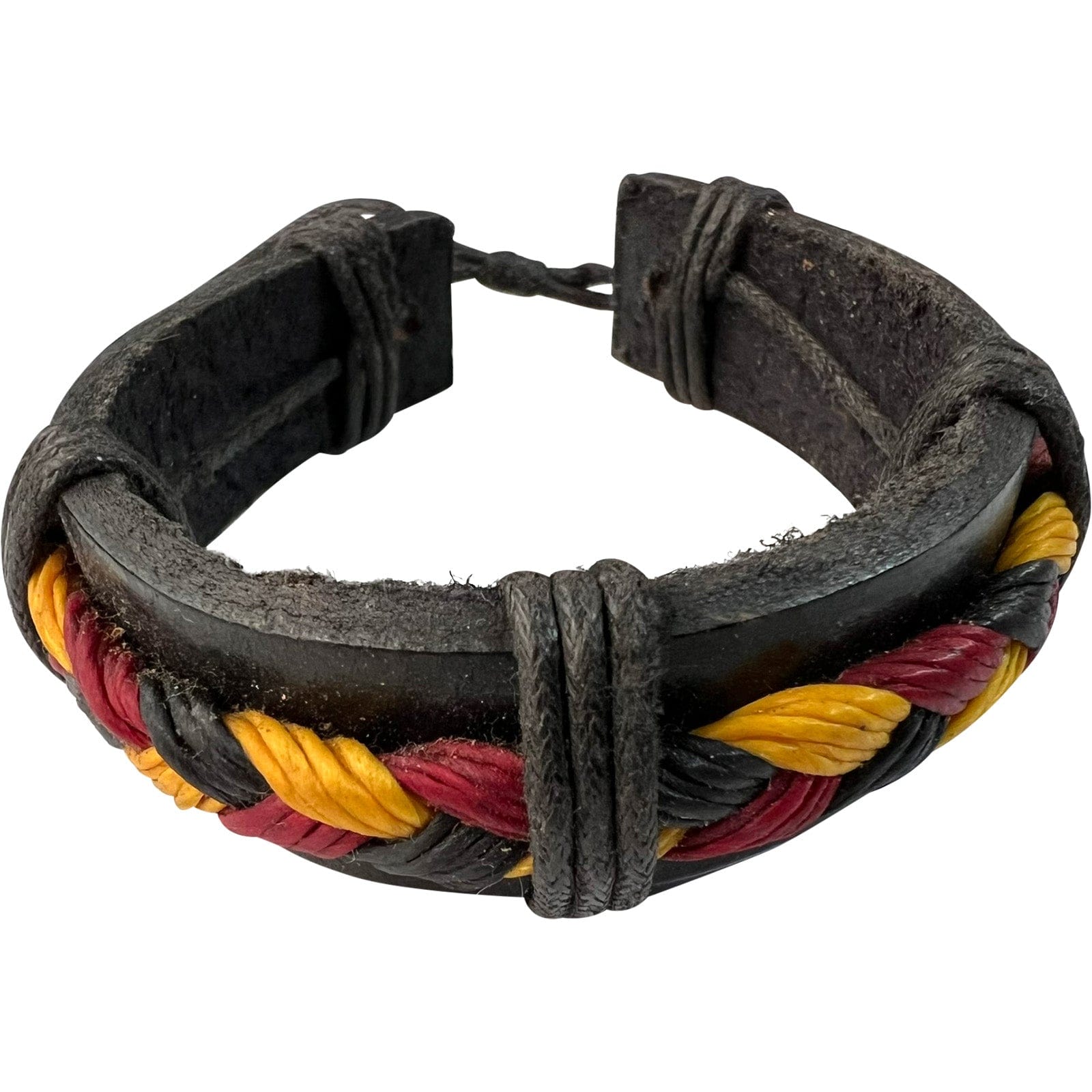 Handmade Black Leather Braided Bracelet Wristband Bangle Mens Womens Jewellery