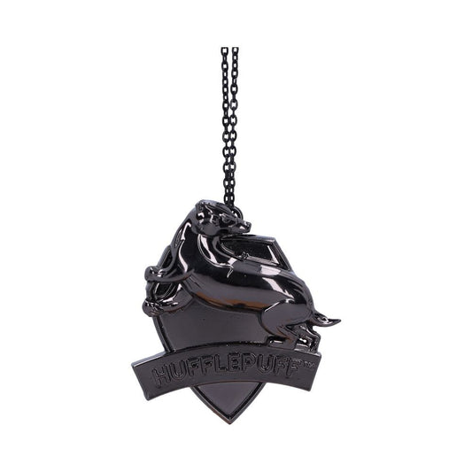 Harry Potter Hufflepuff Crest Silver Weighted Hanging Ornament 6cm