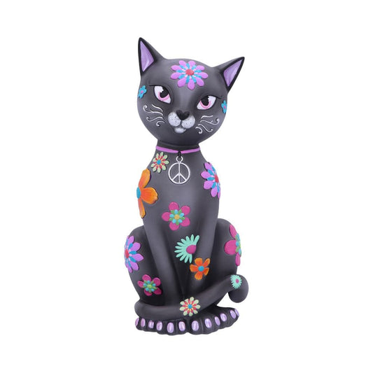 Hippy Kitty Black Cat Ornament  26cm