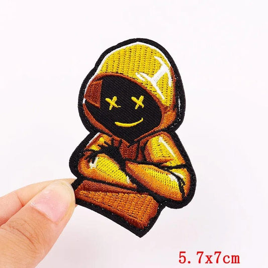 Hooded Yellow Jacket Patch Iron Sew On Embroidered Badge Embroidery Applique