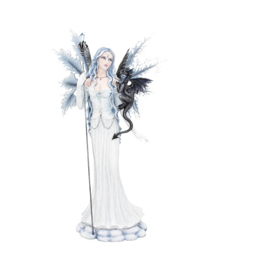 Ice Fairy Figurine With Dragon Companion Adica 57cm