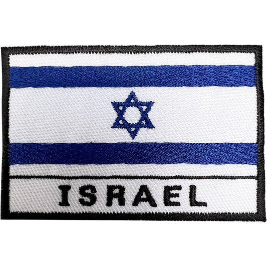 Israel Flag Patch Iron Sew On Star of David Jewish Jerusalem Embroidered Badge