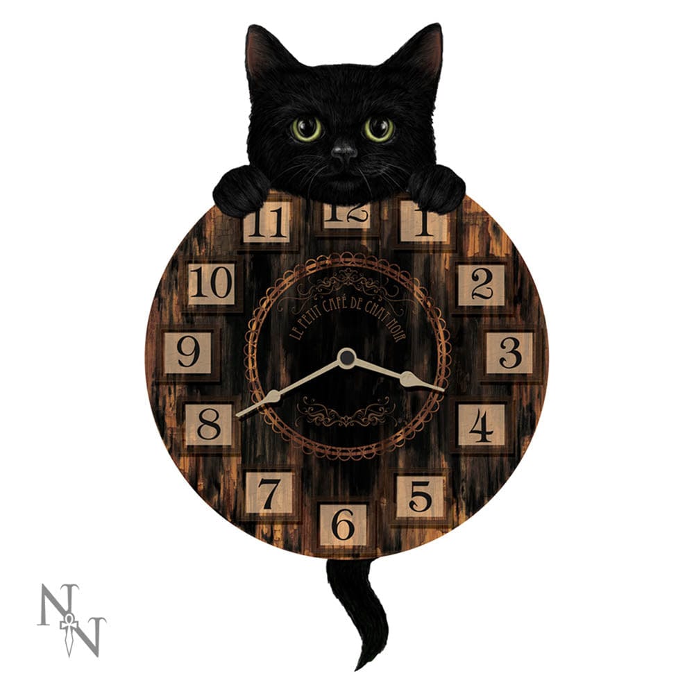 Kitten Tickin' Cat Pendulum Clock