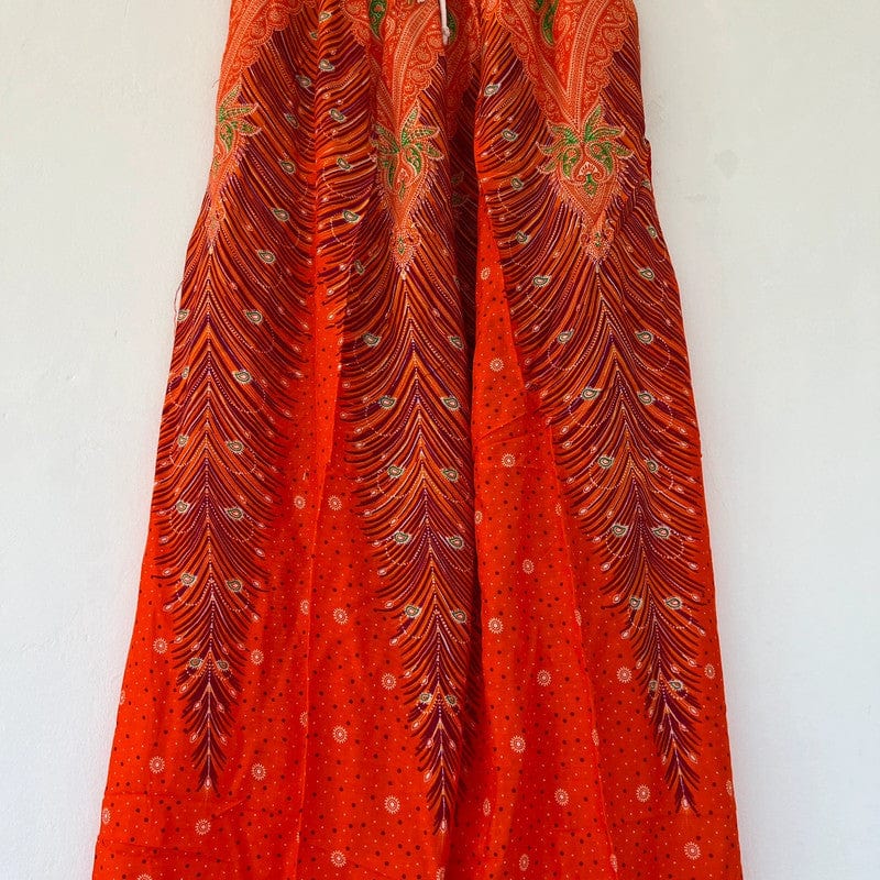 Ladies Mens Womens Orange Harem Pants Holiday Sun Travel Beach Light Trousers