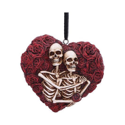 Love Everlasting Skeleton Roses Hanging Ornament 7.8cm