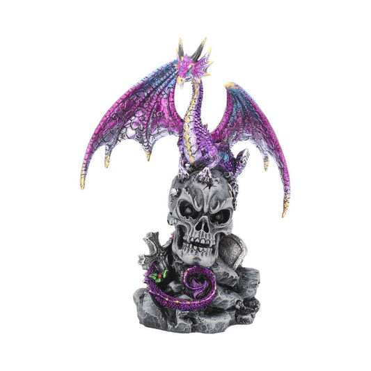Loyal Defender Figurine Fantasy Gothic Dragon and Skull Ornament