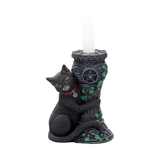 Midnight Cat Candle Holder Wiccan Witch Gothic Ornament