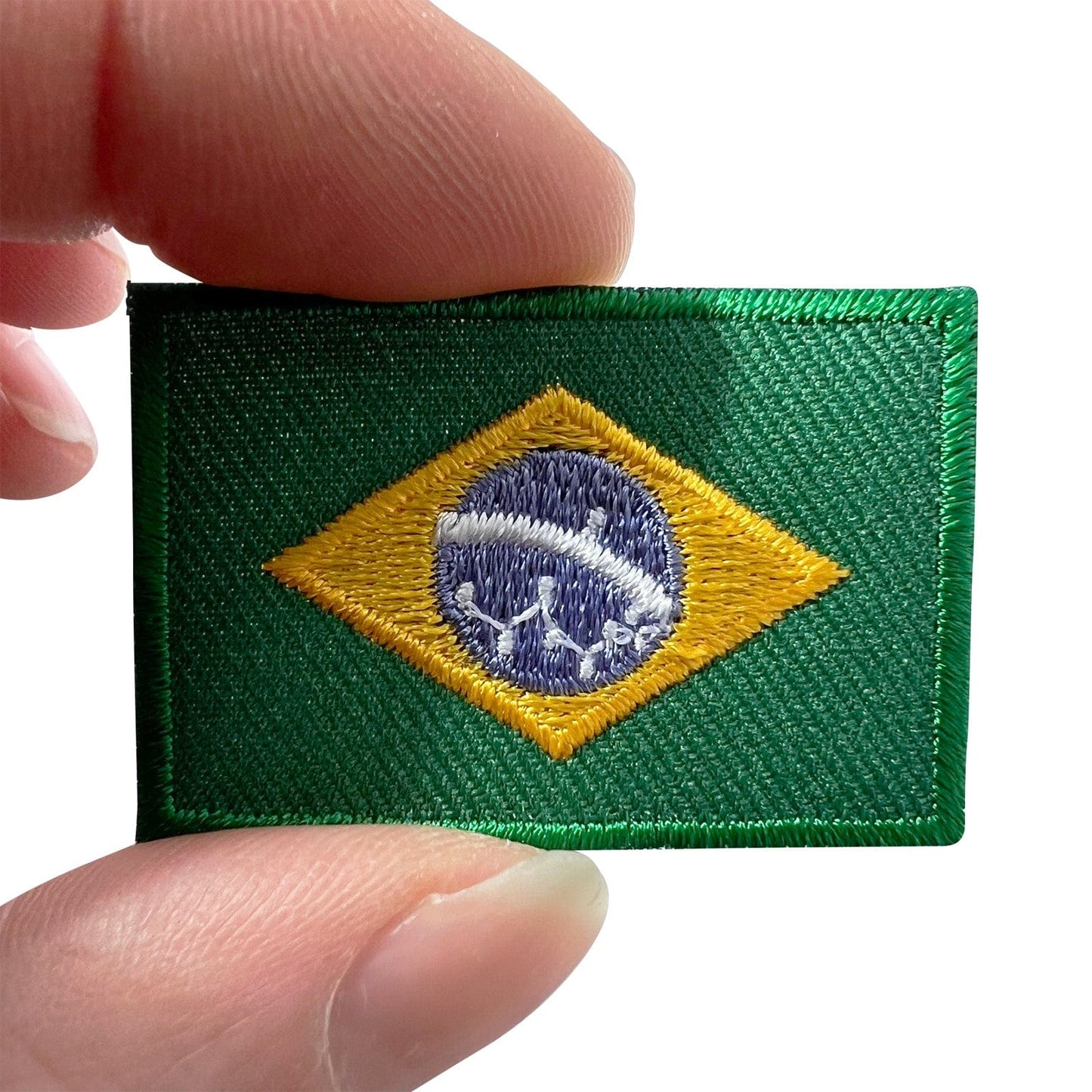 Mini Brazil Flag Patch Iron Sew On Clothes Football Shirt Small Embroidery Badge